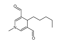 1-methyl-4-pentyl-4H-pyridine-3,5-dicarbaldehyde Structure