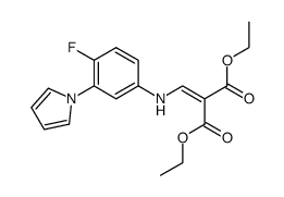 diethyl 4-fluoro-3-(1H-pyrrol-1-yl)anilinomethylenemalonate结构式