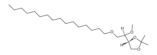 1-O-hexadecyl-3,4-O-isopropylidene-2-O-methyl-D-threitol结构式