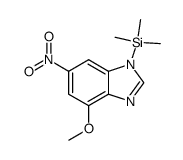 4-methoxy-6-nitro-1-trimethylsilanyl-1H-benzoimidazole结构式