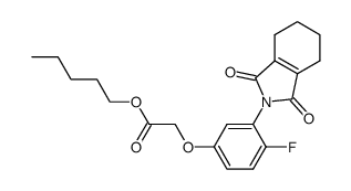 N-(2-fluoro-5-n-amyloxycarbonylmethoxyphenyl)-3,4,5,6-tetrahydrophthalimide Structure