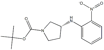 (R)-3-(2-硝基-苯基氨基)-吡咯烷-1-羧酸叔丁基酯结构式