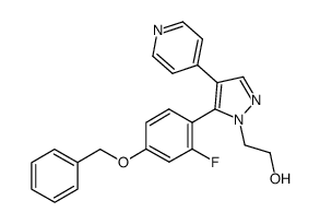2-(5-(4-(benzyloxy)-2-fluorophenyl)-4-(pyridin-4-yl)-1H-pyrazol-1-yl)ethanol Structure