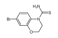 7-bromo-3,4-dihydro-2H-benzo[1,4]oxazine-4-carbothioic acid amide Structure