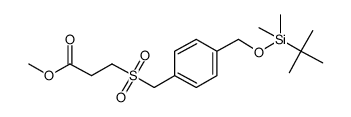 methyl 3-{[4-[[(tert-butyldimethylsilyl)oxy]methyl]benzyl]sulfonyl}propanoate结构式