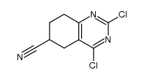 2,4-dichloro-5,6,7,8-tetrahydro-quinazoline-6-carbonitrile结构式