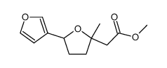 (5-methyl-2,3,4,5-tetrahydro-[2,3']bifuryl-5-yl)-acetic acid methyl ester结构式