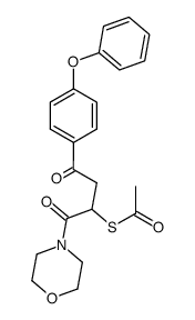 N-<2-acetylthio-3-(4-phenoxybenzoyl)propionyl>morpholine结构式