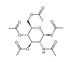 2-acetamido-3,4,6-tri-O-acetyl-1-S-acetyl-2-deoxy-1-thio-β-D-glucopyranoside结构式