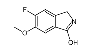 1H-Isoindol-1-one, 5-fluoro-2,3-dihydro-6-Methoxy-结构式