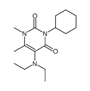 3-cyclohexyl-5-(diethylamino)-1,6-dimethylpyrimidine-2,4-dione结构式