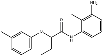N-(3-Amino-2-methylphenyl)-2-(3-methylphenoxy)-butanamide结构式