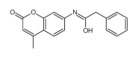 4-METHYL-7-(PHENYLACETAMIDO)COUMARIN结构式