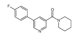 5-(4-fluorophenyl)pyridine-3-carboxylic acid piperidine amide结构式