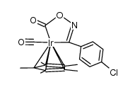 (η5-C5Me5)(carbonyl)Ir(η2-C(p-ClC6H4)NOC(O)) Structure