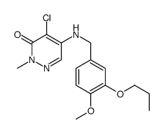 4-chloro-5-[(4-methoxy-3-propoxyphenyl)methylamino]-2-methylpyridazin-3-one Structure