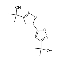 3,3'-bis-(α-hydroxy-isopropyl)-[5,5']biisoxazolyl结构式