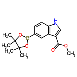 Methyl 5-(4,4,5,5-tetramethyl-1,3,2-dioxaborolan-2-yl)-1H-indole-3-carboxylate picture
