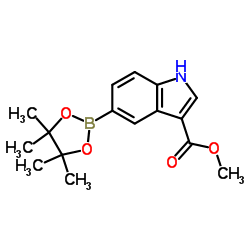 5-(4,4,5,5-四甲基-1,3,2-二氧硼杂环戊烷-2-基)-1H-吲哚-3-羧酸甲酯图片