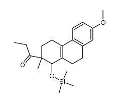 7-Methoxy-2-methyl-2-propionyl-1-trimethylsilyloxy-1,2,3,4,9,10-hexahydrophenanthrene结构式