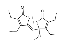 5-(3,4-diethyl-5-methoxy-2-oxo-2,5-dihydropyrrol-5-ylmethylene)-3,4-diethylpyrrol-2(5H)-one结构式