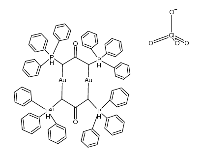 {gold(I)2(μ-((CHPPh3)2)CO)2} diperchlorate结构式