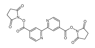 (2,5-dioxopyrrolidin-1-yl) 2-[4-(2,5-dioxopyrrolidin-1-yl)oxycarbonylpyridin-2-yl]pyridine-4-carboxylate结构式