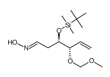 (3R,4S)-3-((tert-butyldimethylsilyl)oxy)-4-(methoxymethoxy)hex-5-enal oxime结构式