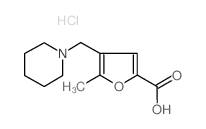 5-Methyl-4-piperidin-1-ylmethyl-furan-2-carboxylic acid hydrochloride Structure
