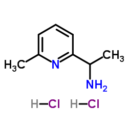 1-(6-甲基吡啶-2-基)乙烷-1-胺二盐酸盐结构式