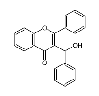 3-(hydroxy(phenyl)methyl)-2-phenyl-4H-chromen-4-one结构式