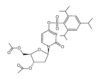 3',5'-Di-O-acetyl-4-O-((2,4,6-triisopropylphenyl)sulfonyl)-2'-deoxyuridine Structure