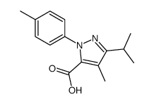 5-isopropyl-4-methyl-2-(p-tolyl)pyrazole-3-carboxylic acid结构式