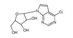 6-氯-7-脱氮嘌呤-α-D-核糖苷结构式
