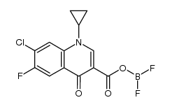 7-chloro-1-cyclopropyl-3-(((difluoroboryl)oxy)carbonyl)-6-fluoroquinolin-4(1H)-one结构式