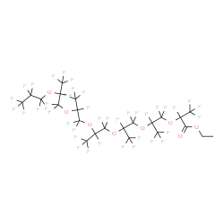 Ethyl perfluoro-2,5,8,11,14,17-hexamethyl-3,6,9,12,15,18-hexaoxaeicosanoate structure