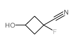 1-Fluoro-3-hydroxycyclobutanecarbonitrile Structure