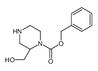 benzyl (2R)-2-(hydroxymethyl)piperazine-1-carboxylate结构式