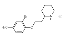 2-[2-(2-Bromo-4-methylphenoxy)ethyl]piperidine hydrochloride Structure