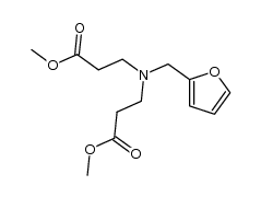 N,N-di(2-methoxycarbonylethyl)furfurylamine结构式