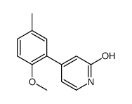 4-(2-methoxy-5-methylphenyl)-1H-pyridin-2-one结构式