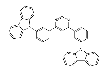 4,6-双( (9H-咔唑-9-基)-3,1-亚苯基)嘧啶结构式