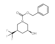 (3S,5R)-benzyl 3-hyd(3S,5R)-benzyl 3-hydroxy-5-(trifluoromethyl)piperidine-1-carboxylate Structure