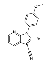 2-bromo-1-(4-methoxyphenyl)-1H-pyrrolo[2,3-b]pyridine-3-carbonitrile Structure