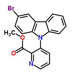 Methyl 3-(3-bromo-9H-carbazol-9-yl)-2-pyridinecarboxylate Structure