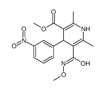 methyl 5-(methoxycarbamoyl)-2,6-dimethyl-4-(3-nitrophenyl)-1,4-dihydropyridine-3-carboxylate Structure