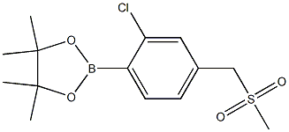 1,3,2-Dioxaborolane, 2-[2-chloro-4-[(methylsulfonyl)methyl]phenyl]-4,4,5,5-tetramethyl- Structure