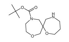 tert-butyl 1,9-dioxa-5,12-diazaspiro[6.6]tridecane-12-carboxylate structure