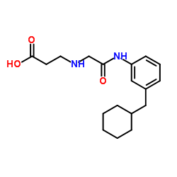 N-(2-{[3-(Cyclohexylmethyl)phenyl]amino}-2-oxoethyl)-β-alanine Structure