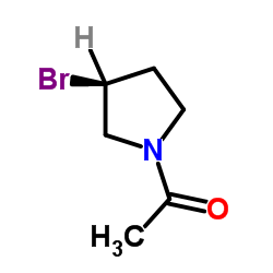 1-[(3S)-3-Bromo-1-pyrrolidinyl]ethanone结构式
